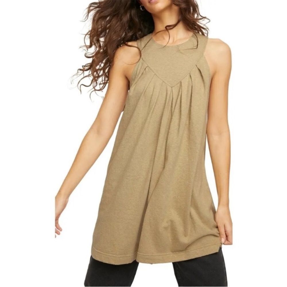 Free People Beach Beat The Heat Tunic Bohemian Coastal Modern Beach Brand New